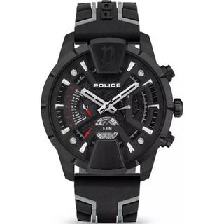 Police PEWJQ2203701 Classic Sort/Læder Ø48 mm