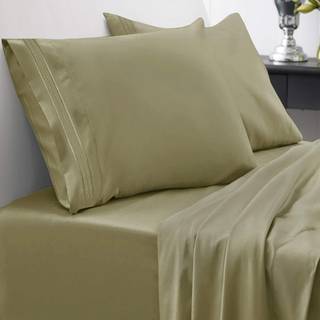Twin Sheets - ?ndbare luksuslagner med fuld elastiske og sikre hj?rnestropper indbygget - 1800 Supreme Collection Ekstra bl?dt senget?jss?t med d