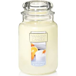 Yankee Candle Juicy Citrus & Sea Salt Duftende klassiker 22 oz stor krukke Enkelt Wick Candle Over 110 timers forbrændingstid