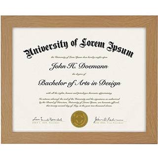 AmericanFlat 8.5x11 Billedramme i Dark Oak - Brug som diplomramme eller certifikatramme med knust resistent glas - hængende hardware og staffeli