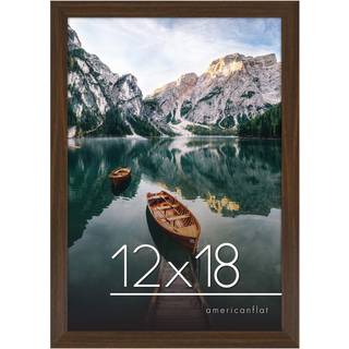 AmericanFlat 12x18 Billedramme i valn?d - konstrueret tr? med knust resistent glas - vandrette og lodrette formater til v?g