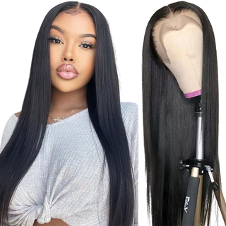 Unancy Straight Lace Front Wigs Human Hair Pre Plucked Hairline Glueless 180% Density 13