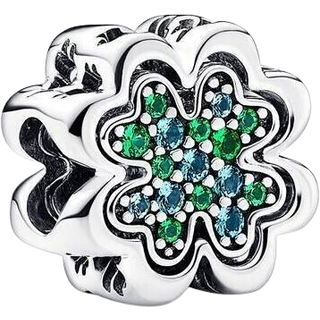 Pandora Splitable Four Leaf Clover Charm - Green