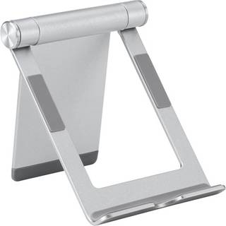 Deltaco Foldable phone/tablet stand in aluminum non-slip universal adjustable silver