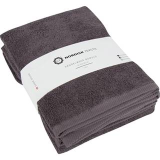 Badehåndklæder - 2 stk. - 70x140 cm - Mørkegrå - 100% Bomuld - Håndklædepakke fra Nordisk tekstil