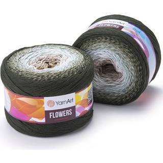 Garn kunst blomster garn 55% bomuld 45% akryl 250gr 1094yd flerfarvet bomuld garn regnbue h?klet garn for?r sommer 2 sport garn (311)