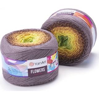 Garn kunst blomster garn 55% bomuld 45% akryl 250gr 1094yd flerfarvet bomuld garn regnbue h?klet garn for?r sommer 2 sport garn (317)