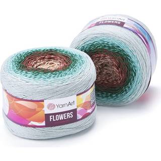 Garnkunst blomster garn 55% bomuld 45% akryl 250gr 1094yd flerfarvet bomuld garn regnbue h?klet garn for?r sommer 2 sport garn (318)