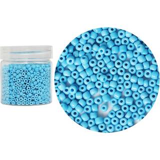 Bala & Fillic uigennemsigtige lysebl? farve 4 mm glasfr?perler omkring 1400 stk i kasse 6/0 glas h?ndv?rksfr?perler til smykkerfremstilling (lyse