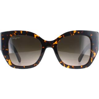 Ferragamo Kvinde SF1042S 525 Solbriller Plast Cyclamen Brun Firkantet Skygge