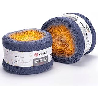 Garn Art Yarnart Flowers RoseGarden 100percent Cotton 250gr 8,80 oz 1094yd Multicolor Cotton Garn Rainbow Crochet Garn Spring Summer (326)