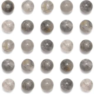 NCB 100pcs 10 mm Natural Gemstone Loose Beads 8mm Round DIY Armbånd halskæde til smykkefremstilling (Cloudy Quartz Crystals 10mm 100Beads)