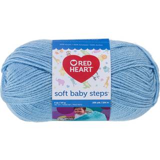 R?dt hjerte bl?dt baby trin garn babybl?