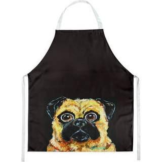 """" Caroline's Treasures MW1254Apron Pug It Out Forfon Large Multicolor """"