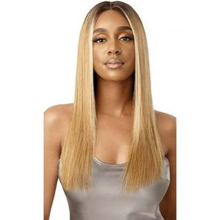 Oute Mytresses 100% uforarbejdet menneskehår Brugerdefineret farvet HD Lace Front Wig - Cassina (farve: Naturlig sort)