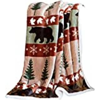 Carstens Inc. Ultra Premium Super Soft Plush Sherpa Fleece Oversized Throw T?ppe 54 """" X 68 """" Cascade Ridge