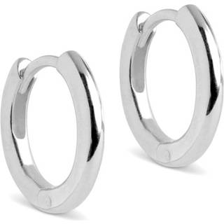 Enamel - Chunky Hoops - sølv, 10 mm