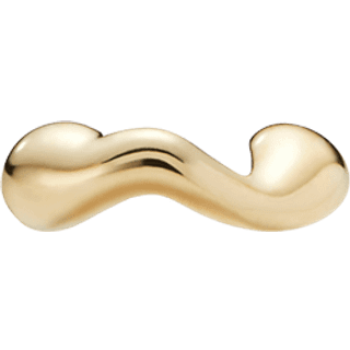Halvandet Stud - Goldplated Silver