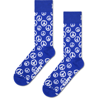 Happy Socks Peace Sock - Blue - Str 36/40 * Kampagne *