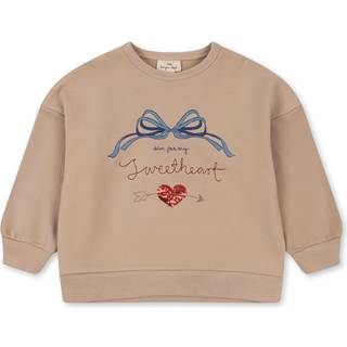 Konges Sløjd Lou Sweatshirt Glitter Coeur Frappe 12 months  Beige  12 måneder  kvinde