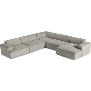 Riflet fløjl-hjørnesofa Melva