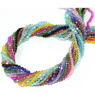 Catotrem 4mm bicone krystalglasperler briolette Rondeelle perle til smykker, der fremstiller diverse 15 farvefacetterede afstandsperler med gunny