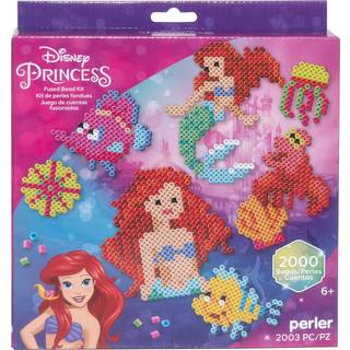 Perler Disney's The Little Mermaid Fused Bead Craft Activity Kit inkluderer 9 m?nstre F?rdige projektst?rrelser varierer Multicolor 2003 stykker