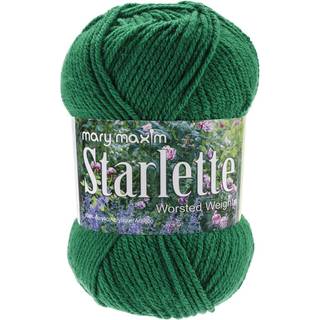 Mary Maxim Starlette Yarn - Acrylic whored vægt garn 4 hæklet garn strikgarn til afghaner tæpper tøj håndværk 180 meter græs grøn