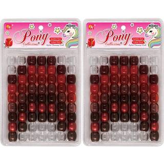 126 pcs perler smykker, der fremstiller kit DIY h?r fletning armb?nds ornamenter h?ndv?rk Jumbo rundt pony (Pearl Red diverse)