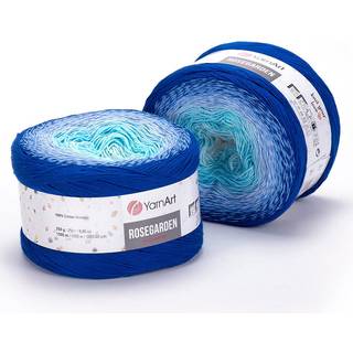 Garnkunstblomster Rosegarden 100% bomuld 250gr 8,80 oz 1094yd Multicolor Cotton Garn Rainbow Crochet Yarn Spring Summer (318)