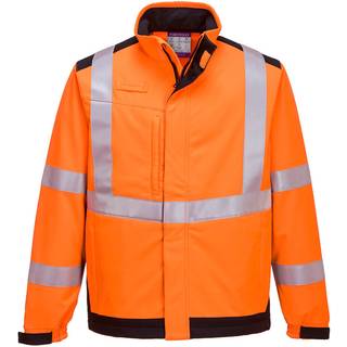 Modaflame multinorm Arc softshell jakke - Orange/Marine (Størrelse: L)