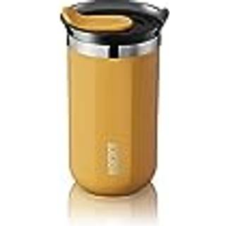 Wacaco octaroma lungo vakuum isoleret kaffekrus dobbeltvæg rustfrit stål rejser tumbler med drikke låg 10 fl oz (300 ml) rav gult