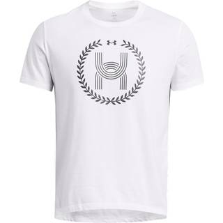Under Armour Run Everywhere Wreath SS Running Shirt Men - White, Grey, Size S - white