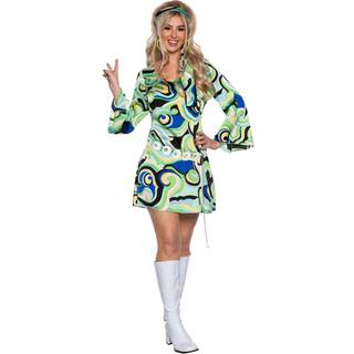 Groovy 60er Jahre Kostümkleid Grün XL