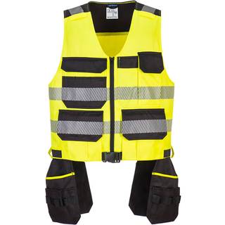 PW3 Klasse 1 værktøjsvest - Gul/Sort (Størrelse: XXXL)