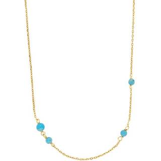 Nordahl Jewellery - TURQUOISE52 forgyldt halskæde