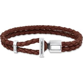 Thomas Sabo A2148-682-2 Unisex Lederarmband Braun Silber