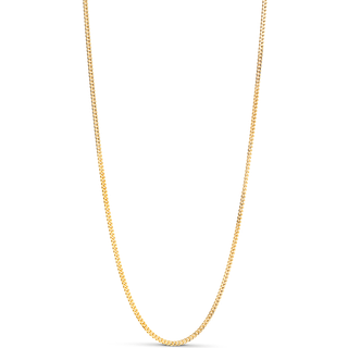 Enamel Curb Chain Halskæde i Forgyldt Sølv N115G