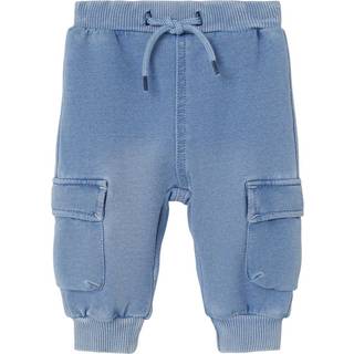NAME IT Baby Cargobukser Ben Light Blue Denim