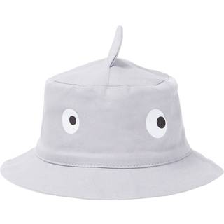 Stella McCartney Kids Shark cotton hat - grey - M 12-18