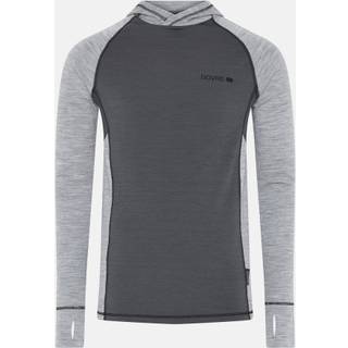 Langærmet t-shirt med hætte | 100% merino uld | Grå
