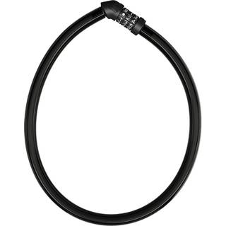 ABUS Wirelås 4408 Combo 4408C/65 Black - 8mm Stålkabel med Plastcoating - Numerisk Kode
