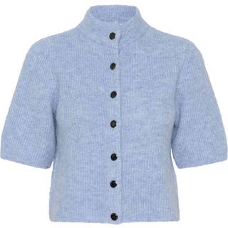 Gestuz Alphagz Ss Short Cardigan Strik 10908801 Illution Blue Melange (XSMALL)