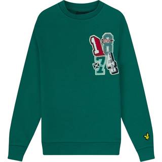Lyle And Scott Drenge 1874 Patch Grafik Sweatshirt X154 Court Grøn