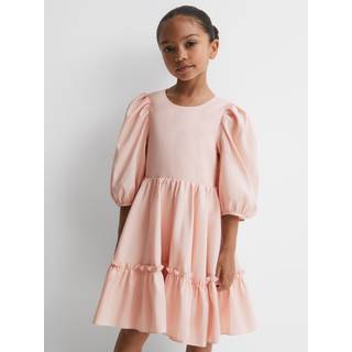 Reiss Reiss Pink Toby 9-13 yrs Mini Puff Sleeve Ruffle Dress