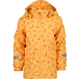 Didriksons Kids' Norma Printed Jacket 3 Doodle Papaya Orange, 110