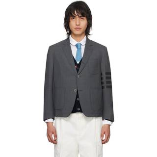 Thom Browne Shrunken Sack 4-Bar wool blazer - grey - M