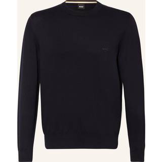 BOSS Black Herren Pullover blau unifarben