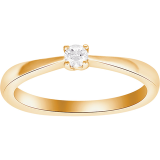 Siersbøl Heart prinsessering i guld med 0,10ct.
