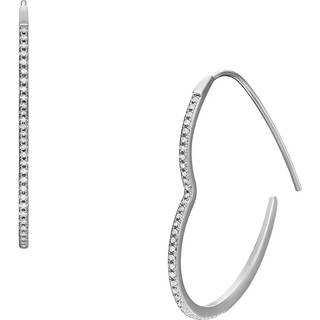 Fossil JA7230040 Damen-Ohrringe Herz Creolen Silberfarben